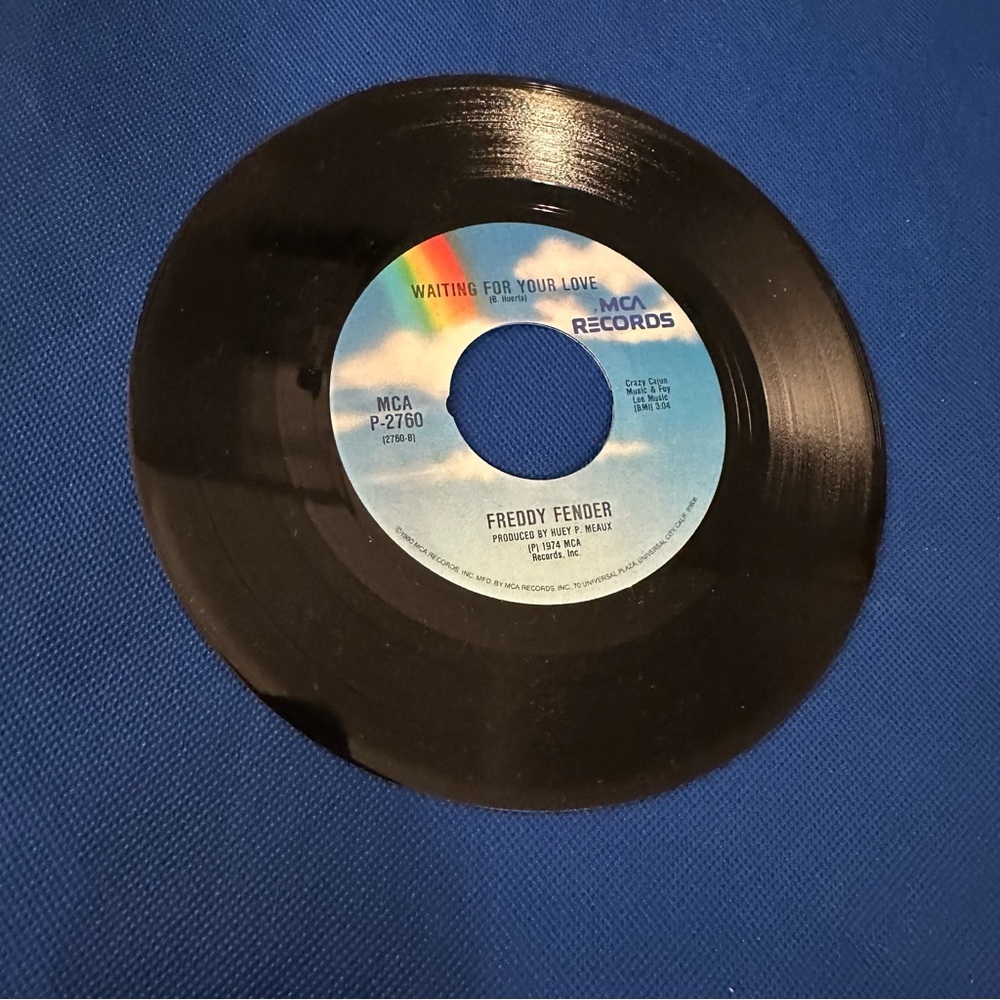 MCA Records 1980 Freddy Fender 45 Vinyl Record